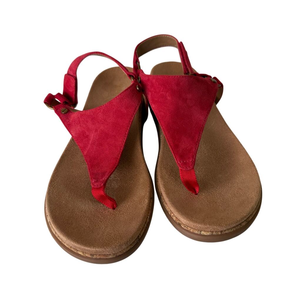Vionic Kirra II thong sandals suede leather size  9